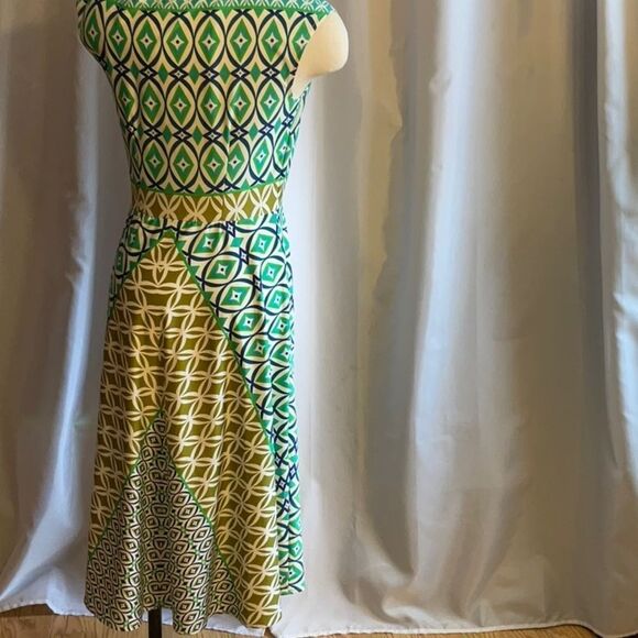 NWOT LONDON TIMES size 4 dress in geo pattern multicolored - Picture 8 of 10
